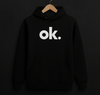 New Summer Collection Full Black Hoodie with OK Print for Men and Boys – Comfortable, Stylish & Casual Wear