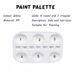 Plastic Paint Palette 6 Pot Large
