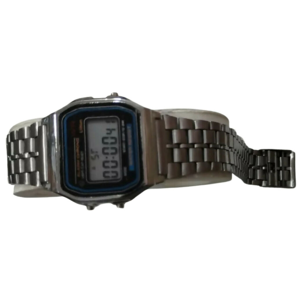 Digital Retro Watch, Stainless Steel Bracelet, for Unisex