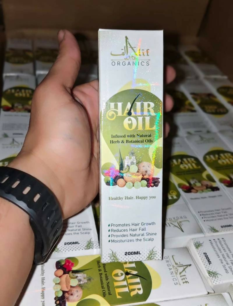 Alif organics Natural Hair oil | Infused with Herb & Botanical oils| Promotes Growth & Reduces Hair fall |200ML