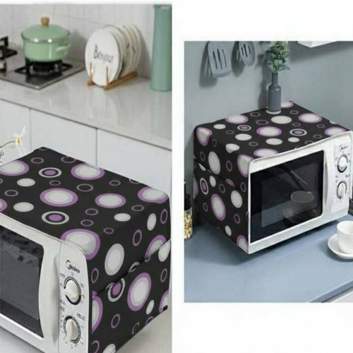Microwave Oven Cover with Double Pockets – Waterproof Oil & Dust Resistant Kitchen Appliance Cover