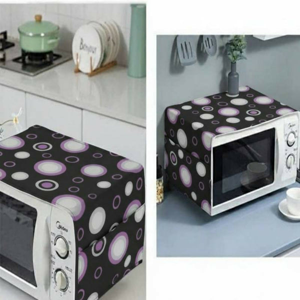 Microwave Oven Cover with Double Pockets – Waterproof Oil & Dust Resistant Kitchen Appliance Cover