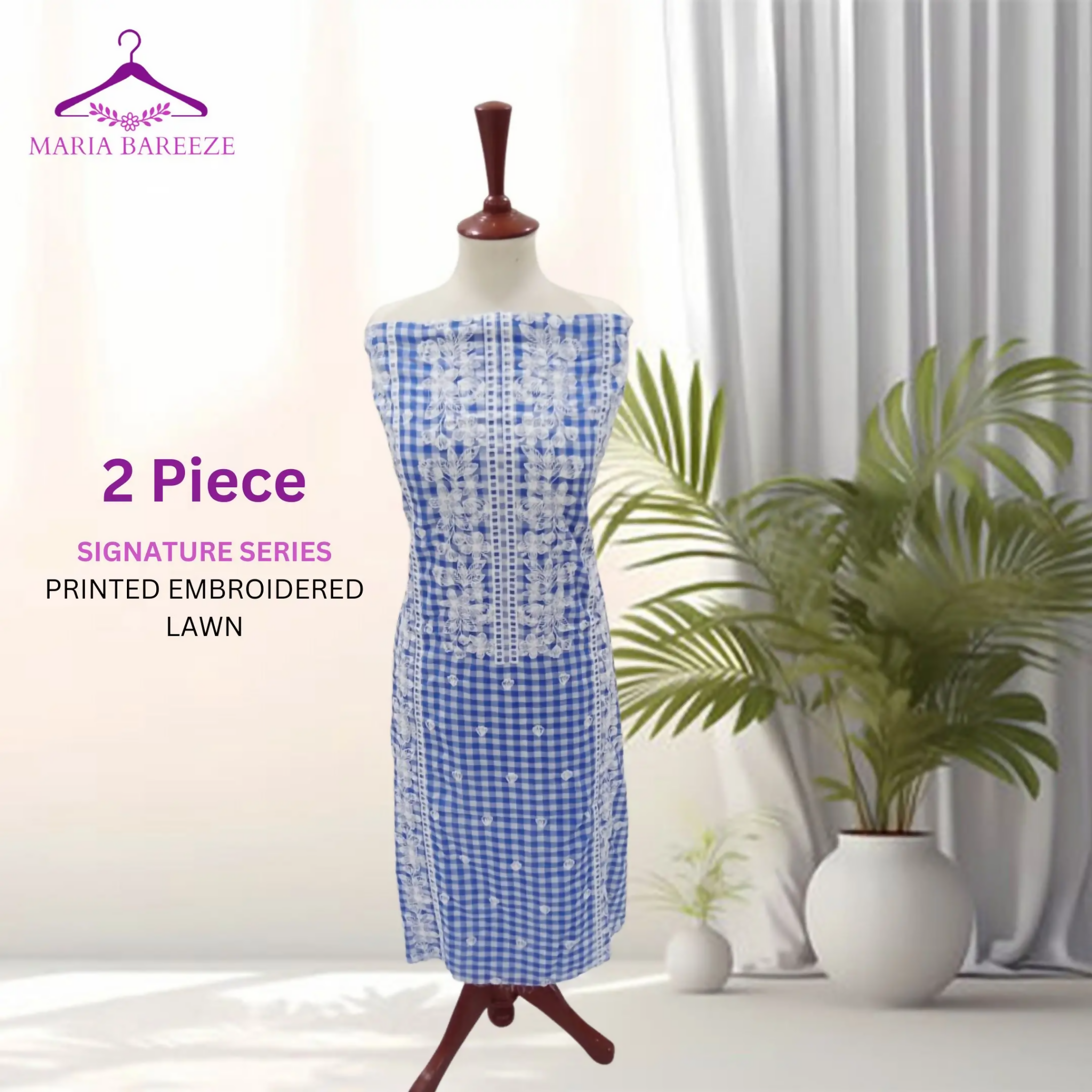 Unstitched Suit, Chic Signature Series Lawn Ensemble - 2 Pieces, for Women