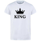 King & Queen Style White T-Shirt – King & Queen Design T-Shirts – Best Quality T-Shirts For Girls | T-Shirt For Women – T-Shirt For Boy | T-Shirt For Men | King T-Shirts | Queen Design T-Shirt – King, Small