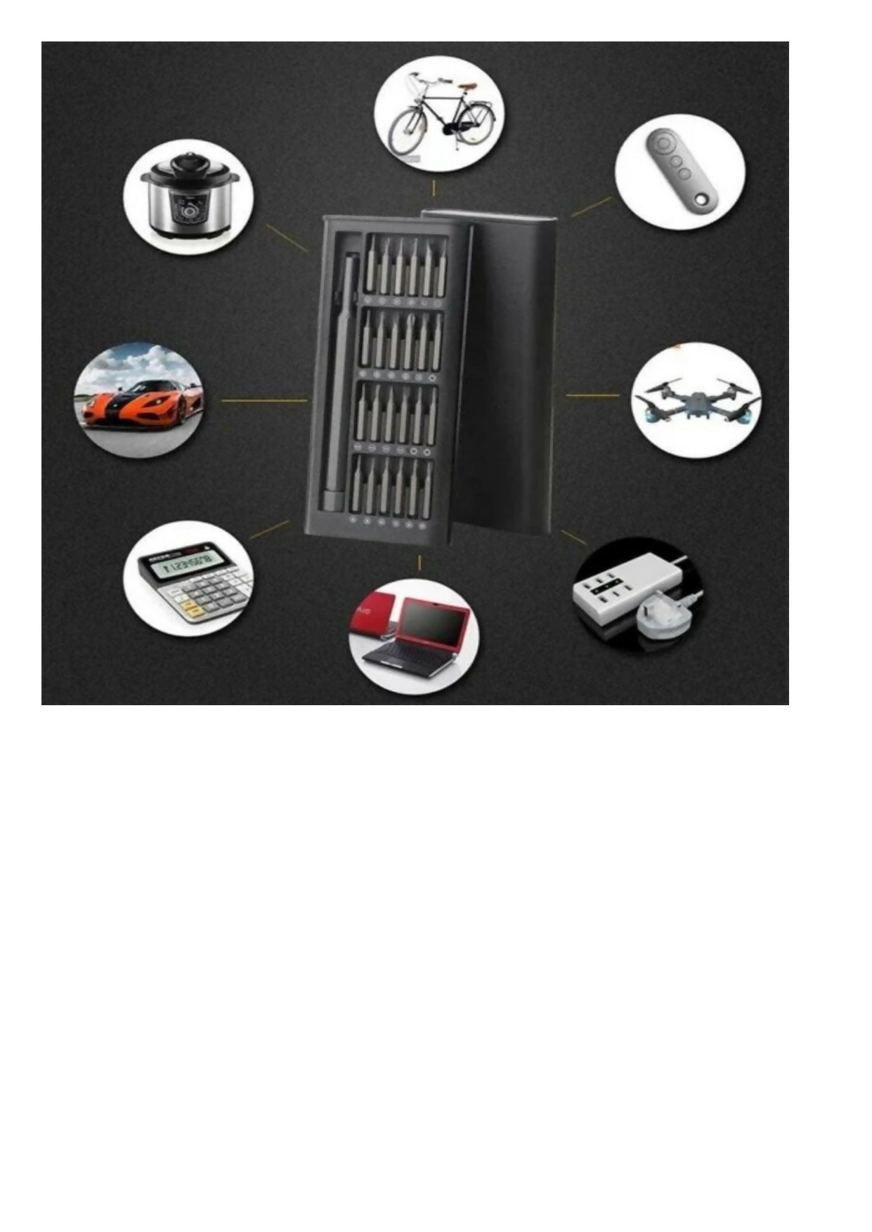 24 In 1 Screwdriver Bit Set Magnetic Disassembly Tool Durable Compact And Versatile Repair Kit For Daily Use