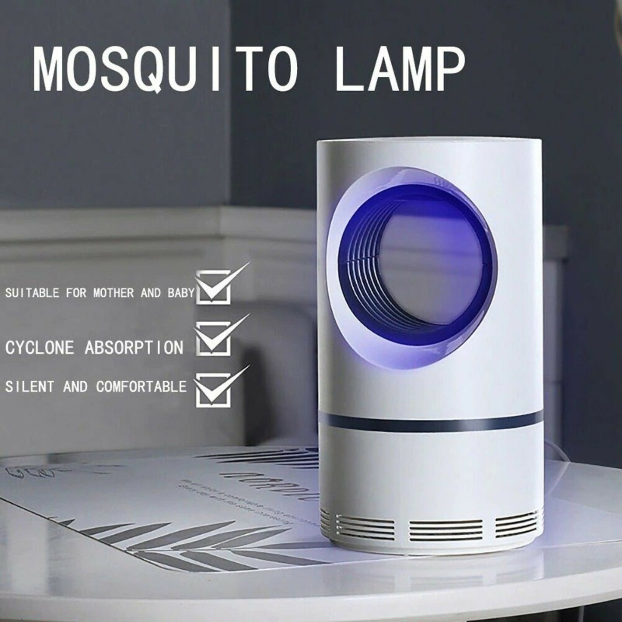 Mosquito Killer Lamp Electric Shocker Round with Charger
