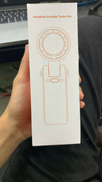 Handheld Folding Turbo Fan With 5 Speed Adjustment Portable Rechargeable Cooling Device