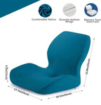 Ergonomic Lumbar Support Cushion – Soft PU Memory Foam Backrest Pillow for Office Chair, Car & Home Use