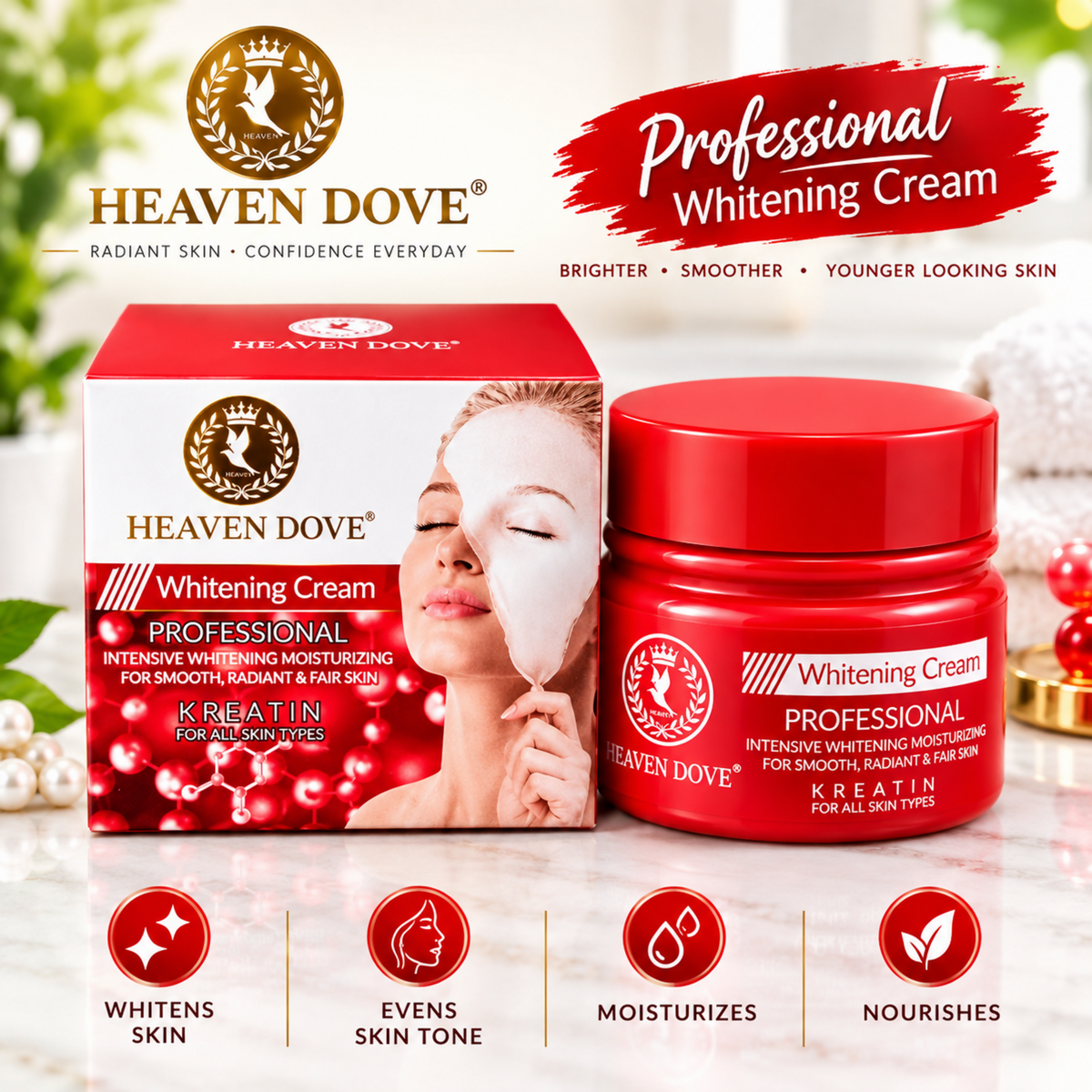 Heaven Dove Professional Whitening Cream – Gold