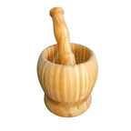01 Set Wooden Pestle and Mortar For Crushing