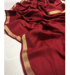 Pashmina Shawl Golden Zari Border For Women