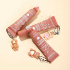 Huda Moji Cute Teddy Style Cocoa Butter High Pigmented Lip Gloss Set – Nude Shades (Pack of 2)