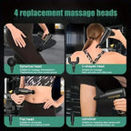 Deep Tissue Muscle Massage Gun | Fascia Relaxation Massage Gun with 6 Speed Levels & 4 Massage Heads | Random Color