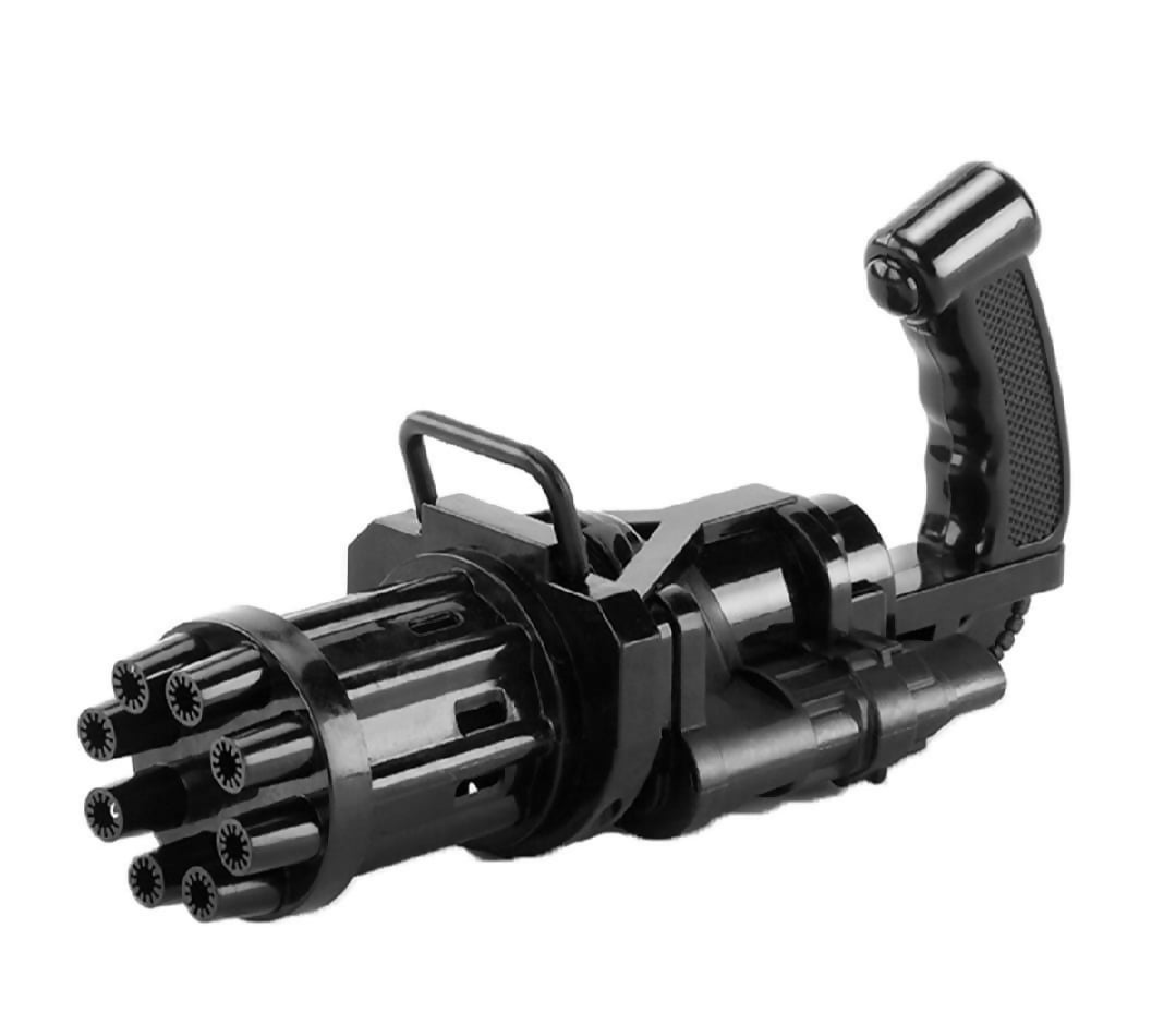 Electric Gatling Bubble Gun – 8 Hole Automatic Bubble Blaster Toy Gun