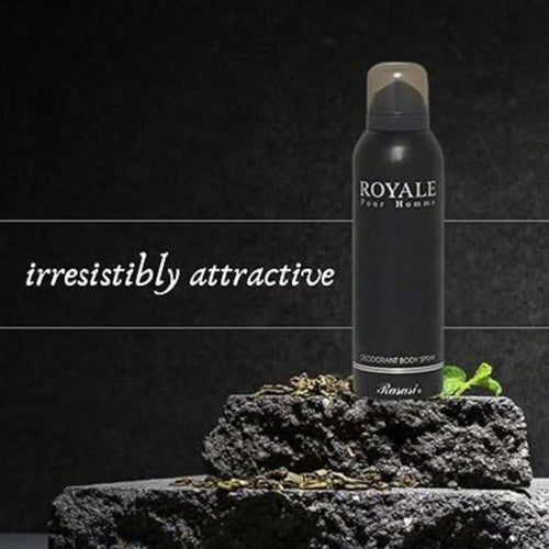 Rasasi Deo Royale Black 200ml Original – Long Lasting Men’s Deodorant