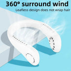 Portable Bladeless Neck Cooler – USB Rechargeable 360° Neck Fan | Hands-Free Personal Cooling