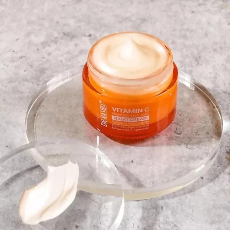 Dr. Rashel Vitamin C Brightening & Anti-Aging NIGHT Cream | Deep Repair & Skin Renewal Moisturizer (50 g) | Imported