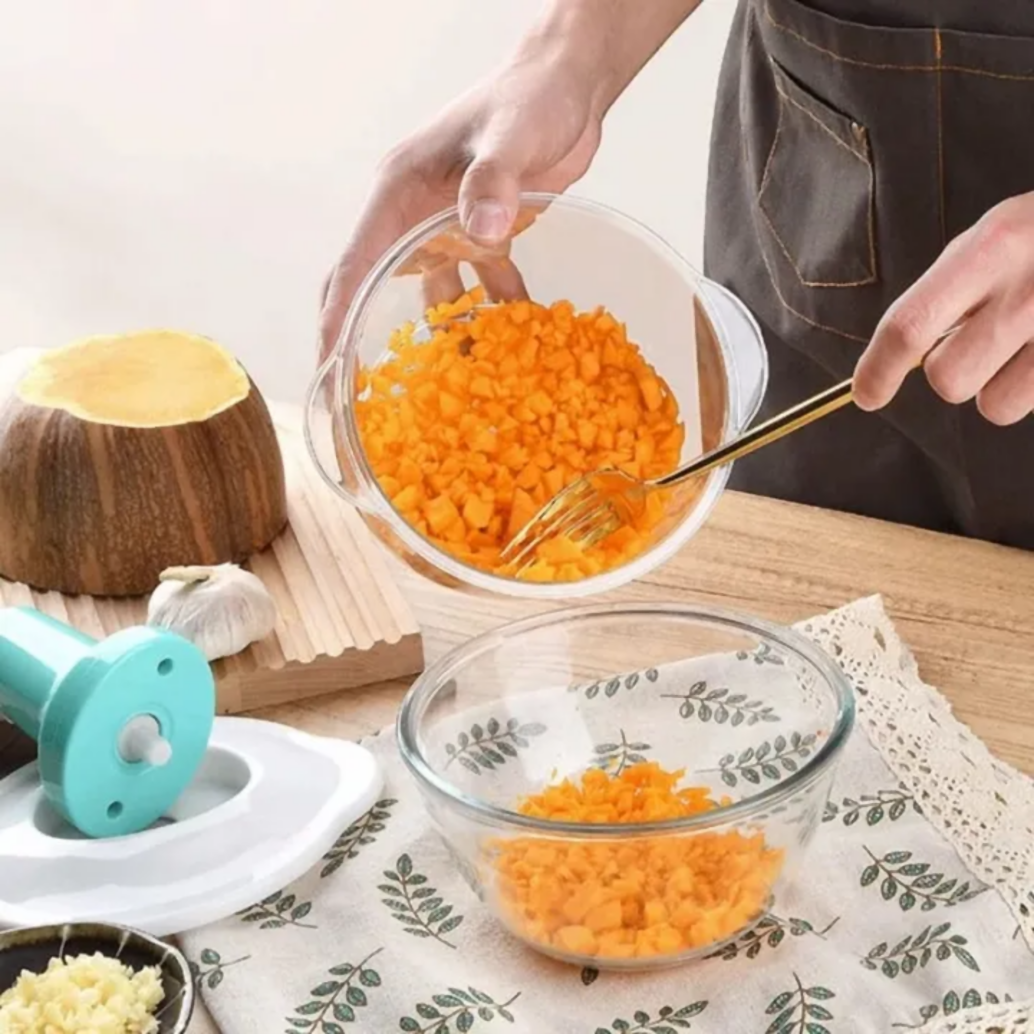 1.5L Push Chopper | Hand Press Manual Push Chopper