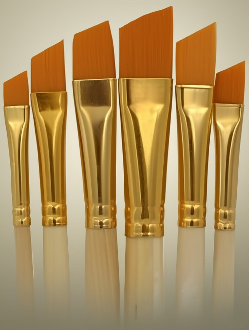 Pack of 6 Professional Angular Brush Set