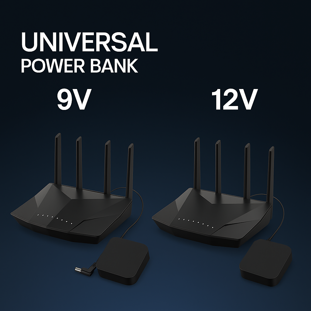 Wifi Router Power Bank 20000 mAH – Reliable Backup Power for Seamless Internet Connectivity | Best Quality Power Bank For Wifi Router – Without Adapter ( Random Color ) – 09 Volt