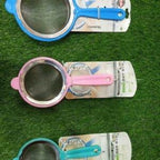 Colorful Stainless Steel Mesh Tea Strainer with Plastic Handle – Fine Sieve for Kitchen Use – LARGE