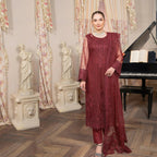 Semi-Stitched Shirt with Embroidered Adda Work