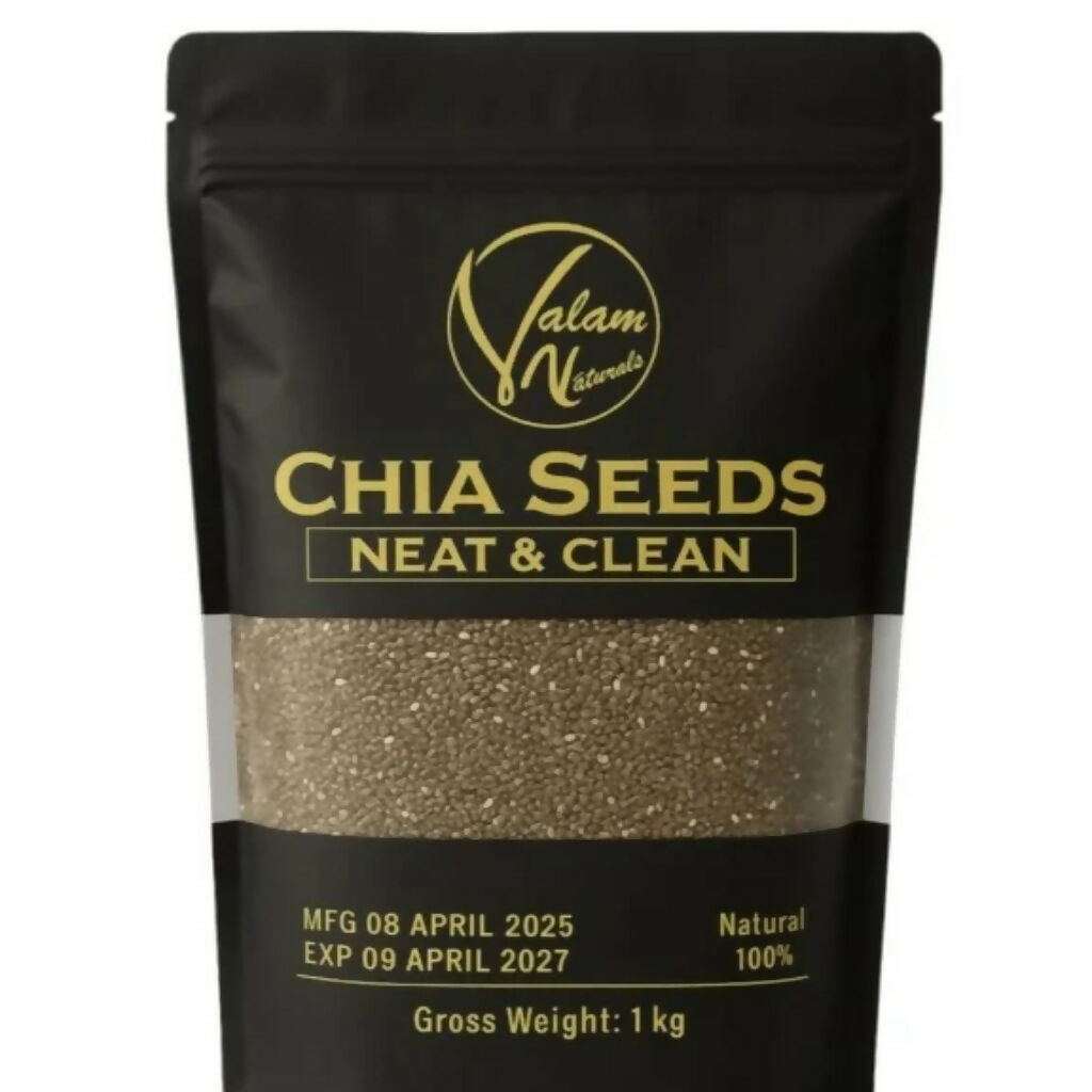 Valam Naturals Chia Seeds, 100% Pure, Clean & Nutrient-Rich Superfood - 250mg