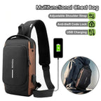 Anti-Theft Cross Body Bag With Password Lock Smooth Zippers And High-Capacity Storage For Secure Travel And Convenient Daily Use (Random Color)