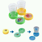 Pack of 2 Magic Folding Glasses for Kids – Collapsible Travel Cups for Hiking, Camping & Outdoors