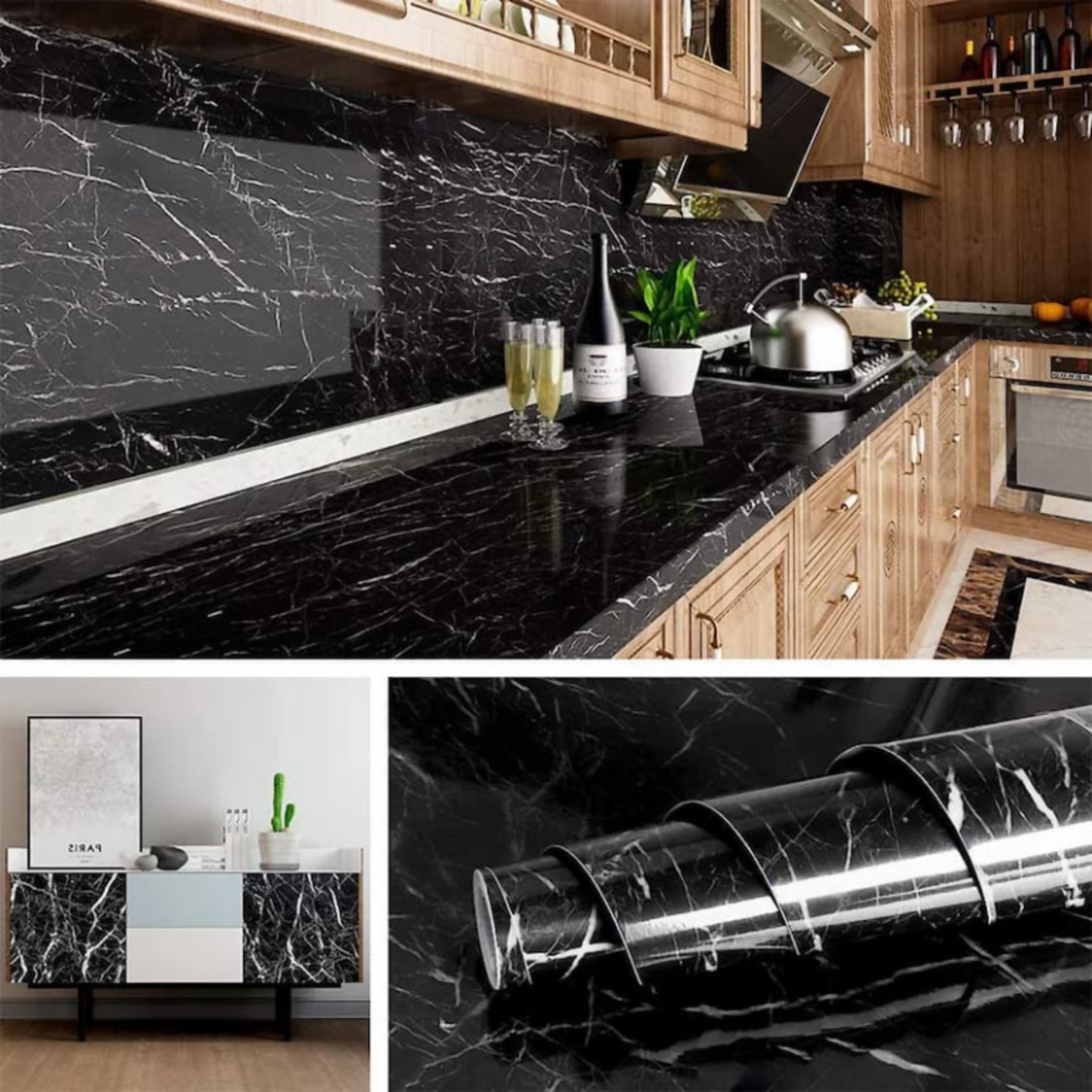 Self Adhesive Marble Sheet Sticker For Kitchen