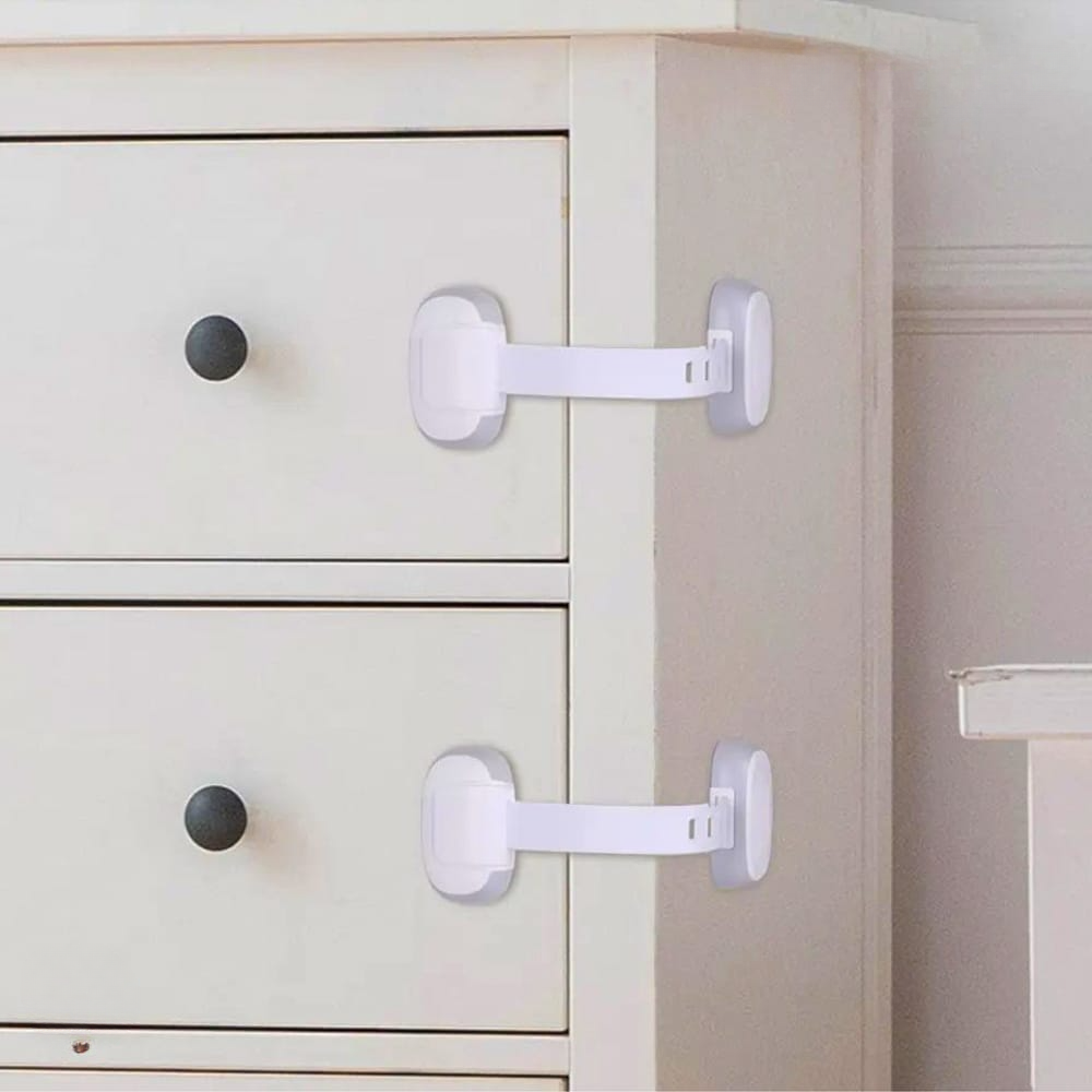 Cabinet Lock, with Adjustable Strap, for Child Safety Multi Purpose