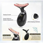 Neck Lifting And Tightening Massager EMS Microcurrent Face And Neck Device With LED Light