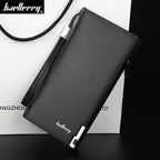 PU Leather Balebaily Long Wallet – Card Slots, Zippered Phone Compartment, ID Window, and Dual Ticket Pockets