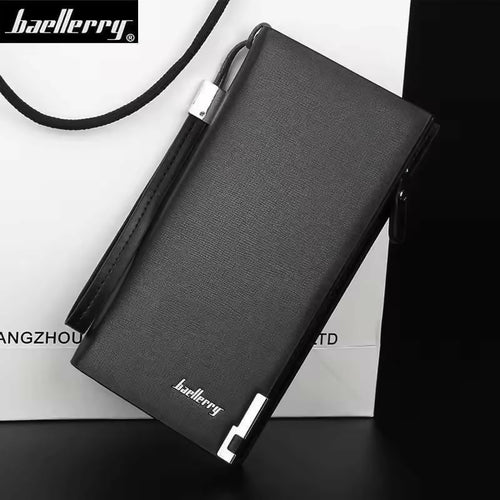 PU Leather Balebaily Long Wallet | Multiple Card Slots, Zippered Phone Compartment & ID Window