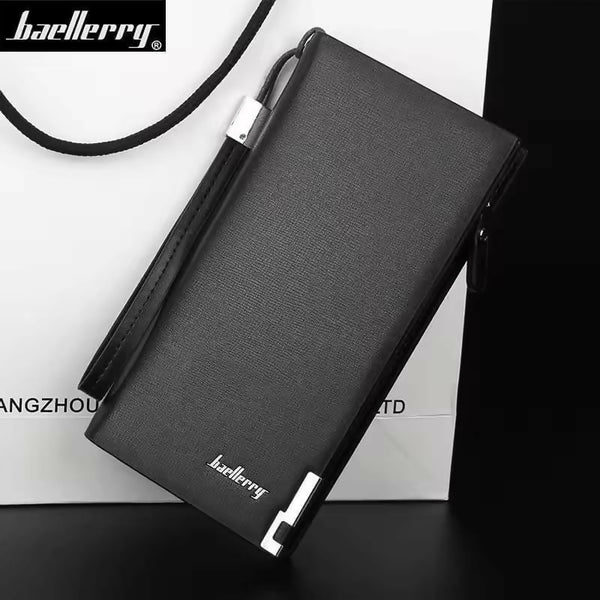 PU Leather Balebaily Long Wallet | Multiple Card Slots, Zippered Phone Compartment & ID Window