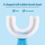 360° U-Shaped Baby Toothbrush | Soft Silicone Kids Oral Care & Teether Brush (Random Color)