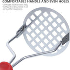 Stainless Steel Potato Masher – Manual Vegetable & Fruit Ricer Crusher Tool | Kitchen Cooking Gadget