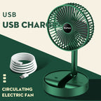 Fan, Portable Rechargeable Telescopic Folding, for Table with 3 Speed Levels