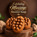 Instant Glow Exfoliating Massage Shower Soap – Deep Cleansing Body Soap with Textured Massage Surface for Smooth, Soft & Refreshed Skin | Suitable for All Skin Types