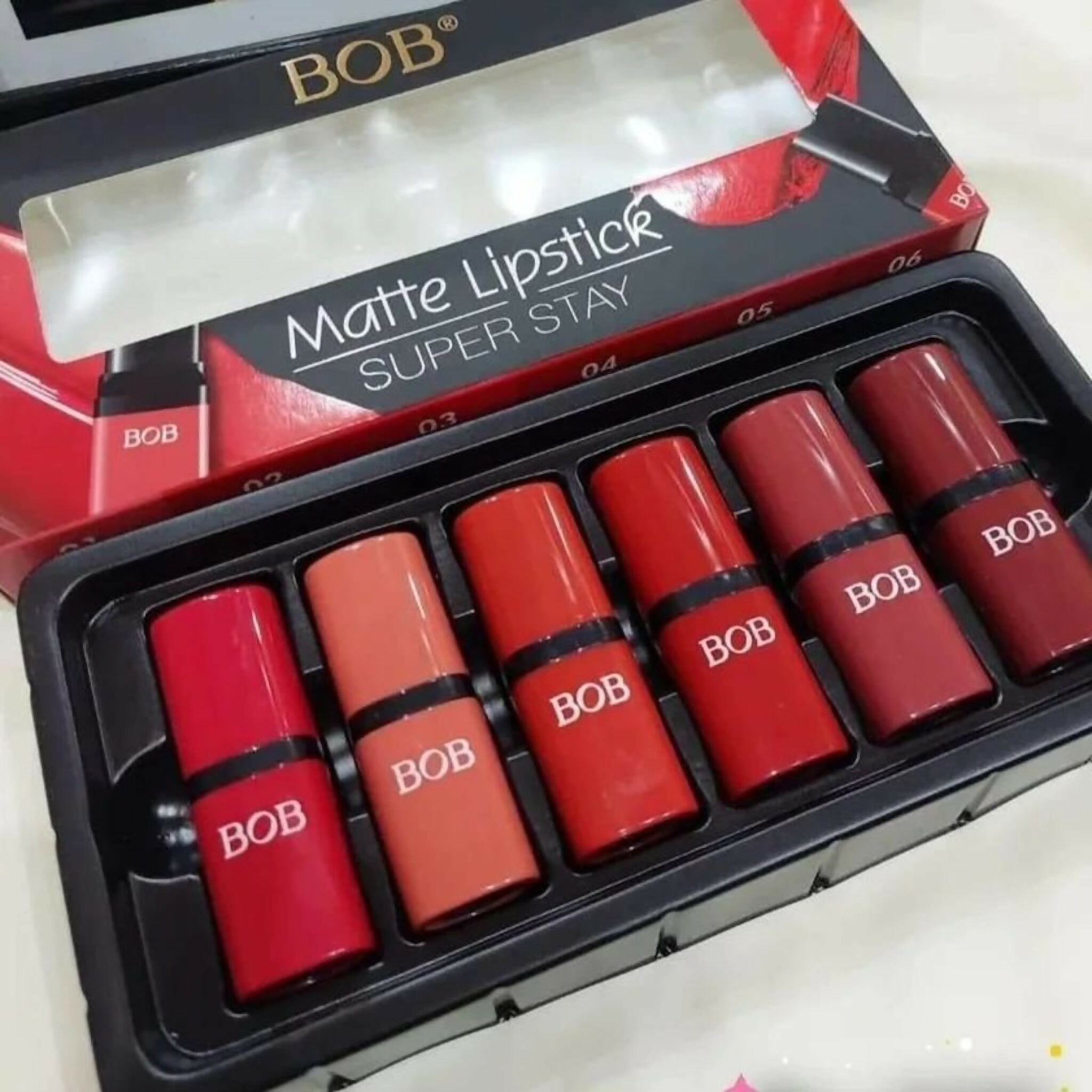 6 Pcs Bob Matte Lipstick Super Stay Set