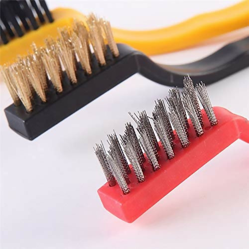 Gas Stove Cleaning Wire Brush Kitchen Tool Metal Fiber Brush – Set of 3 Brush