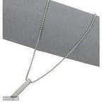 Pack Of 2 Boys Bar Necklace Materials Stainless Steel – Black