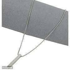 Pack Of 2 Boys Bar Necklace Materials Stainless Steel – Black