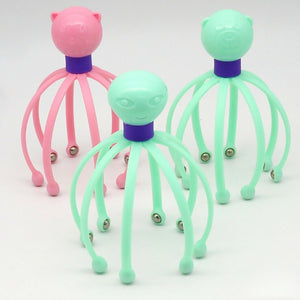 Octopus Shape Manual Head Scalp Massager With 8 Roller Balls|Provides Headache Relief Stress Relaxation Hair Stimulation