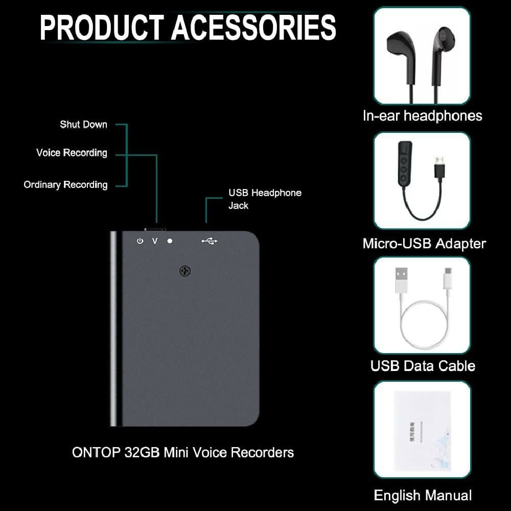 Mini Voice Recorder – Voice Activated Portable Audio Recorder
