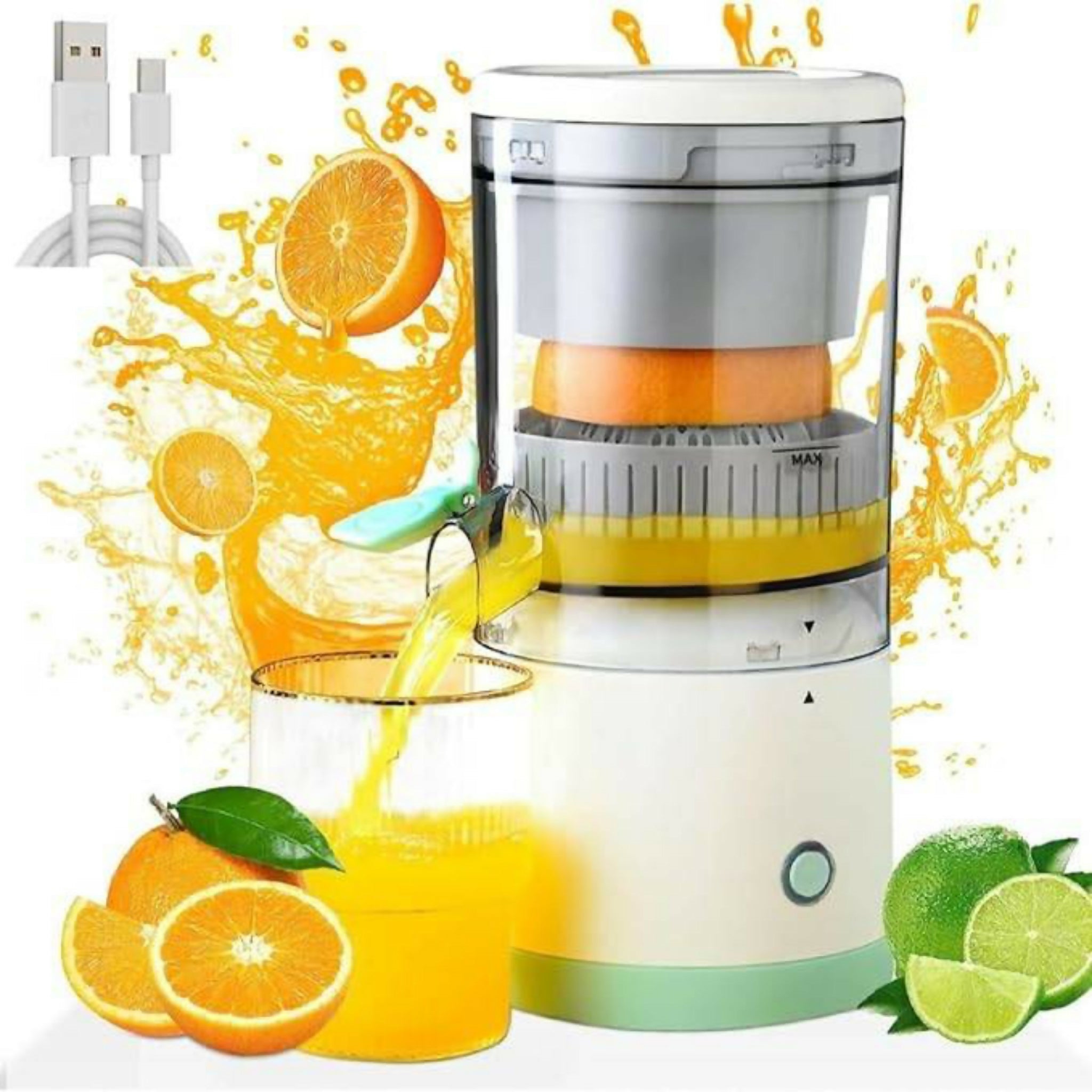 Portable USB Rechargeable Citrus Juicer – Automatic Wireless Orange & Lemon Juicer