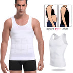 Shirt, Slimming Vest Body Shaper Nylon Spandex Compression for Men