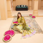 Semi-Stitched Net Embroidered Suit