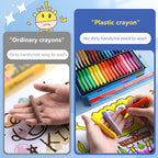 Color, Plastic Crayons Triangular Grip Set for Kids