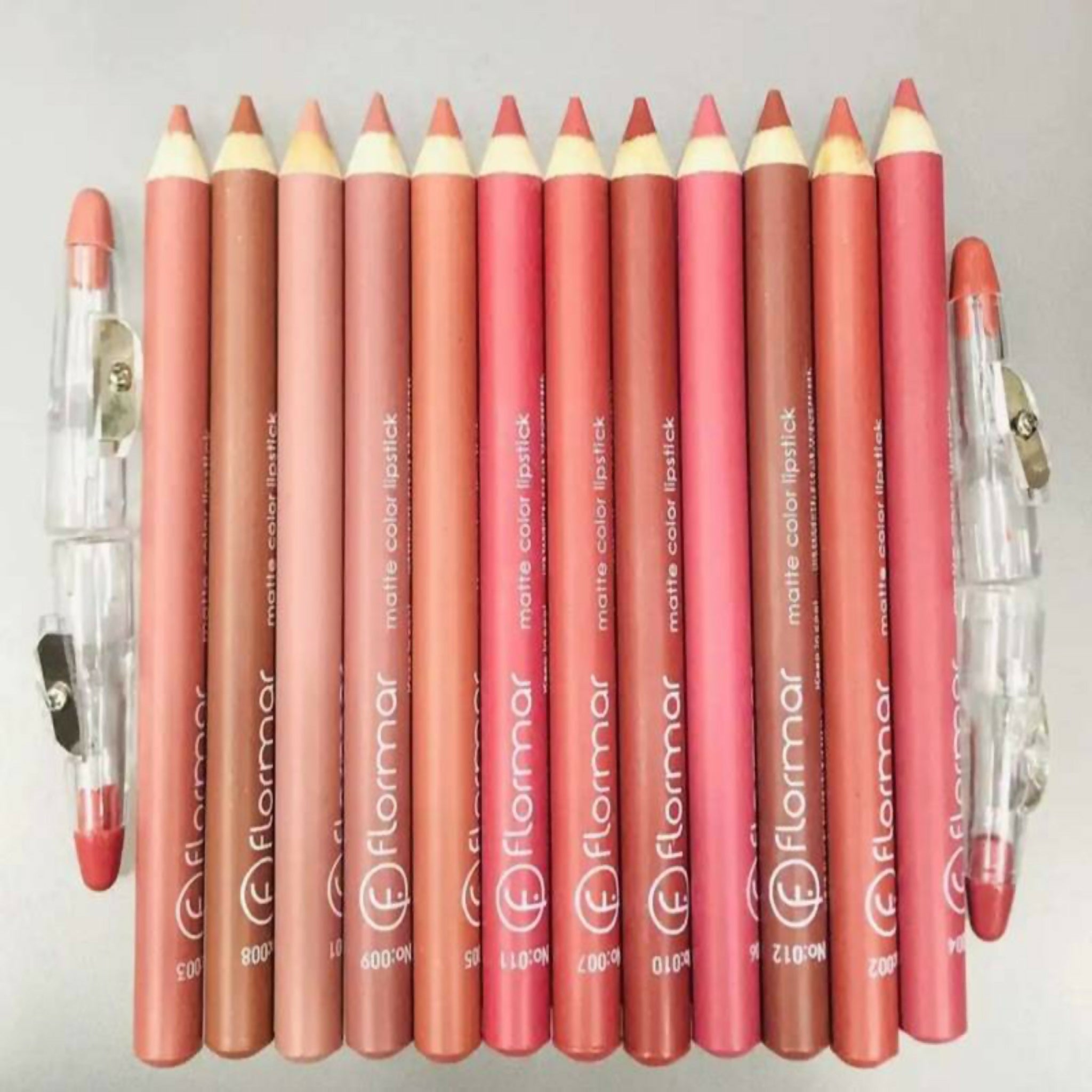 Set of 12/6 Pcs Matte Nude Lip Liners | Pigmented Lip Pencil Set